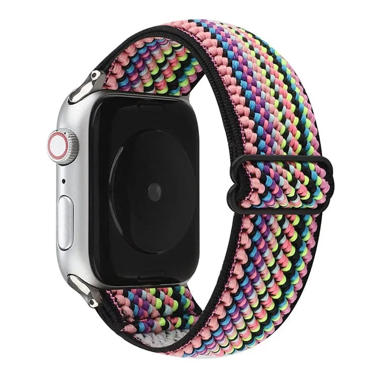 Lightweight Option Apple Watch Elastic Strap (Colourful Stripes)