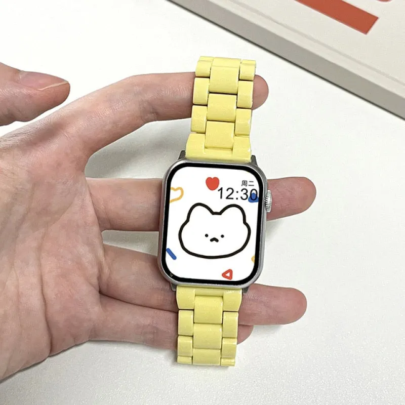 Candy Colour Resin Strap for Apple Watch Premium accessory Luxury Outdoor Fit
