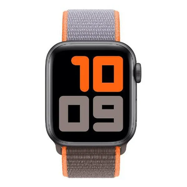 Fashion Fit Breathable Surface Texture Apple Watch Nylon Strap (Brown/Orange)