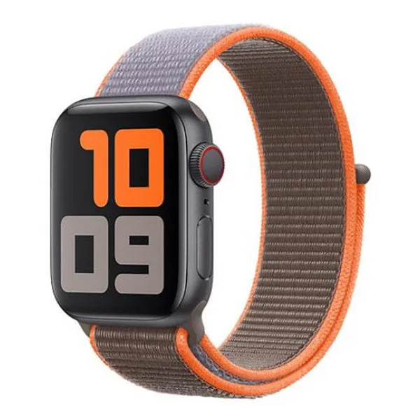 Apple Watch Nylon Strap (Brown/Orange) Flexible Design