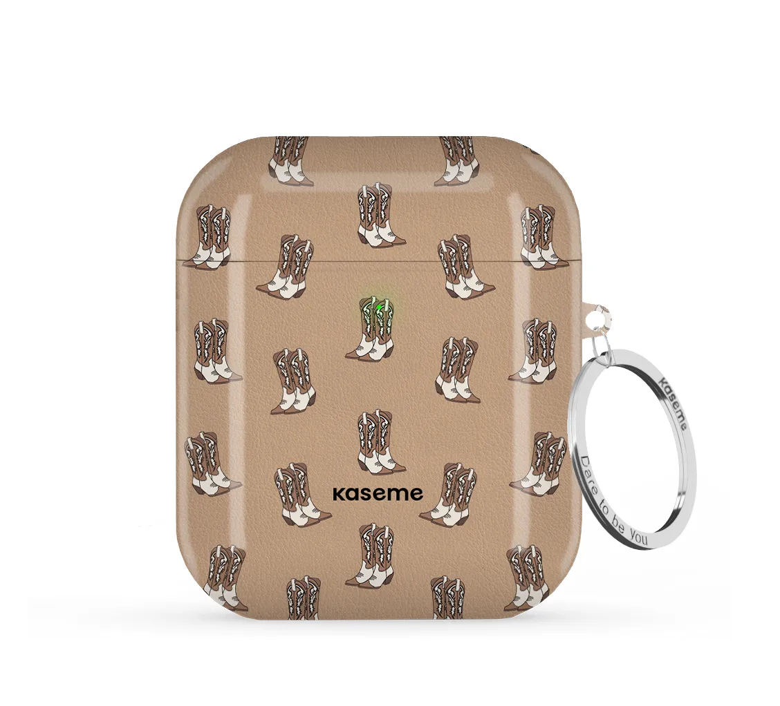 Howdy Mocha AirPods Case Modern Portable Shell Soft Daily Organizer