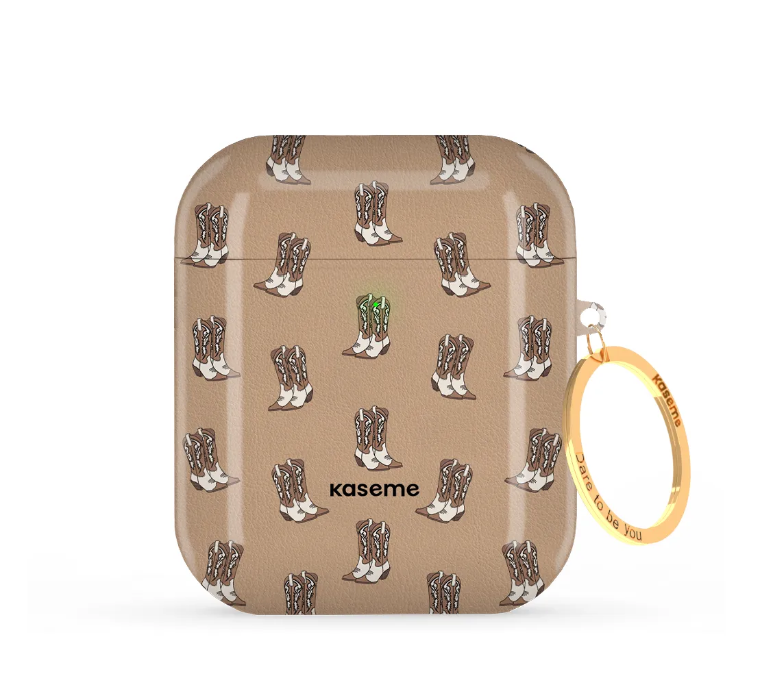 customizable airpods shell Soft Smooth Texture Howdy Mocha AirPods Case