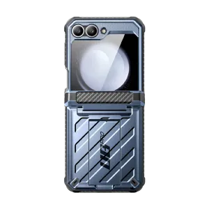 Clear Design Galaxy Z Flip6 Unicorn Beetle PRO Rugged Case with Belt Clip-Metallic Blue