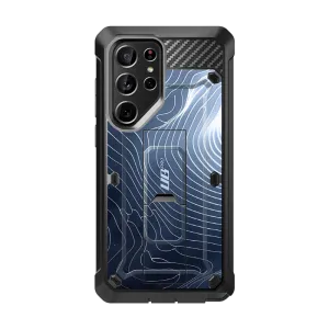 Soft Feel Rugged Design Galaxy S24 Ultra Unicorn Beetle PRO Rugged Case-Blue Ripple