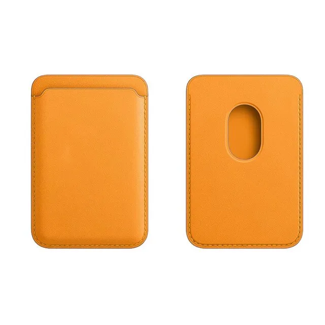 Leather Mag Card Holder For iPhone Minimal Edge Design Premium Texture
