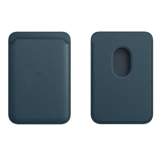 Leather Mag Card Holder For iPhone Clear Design