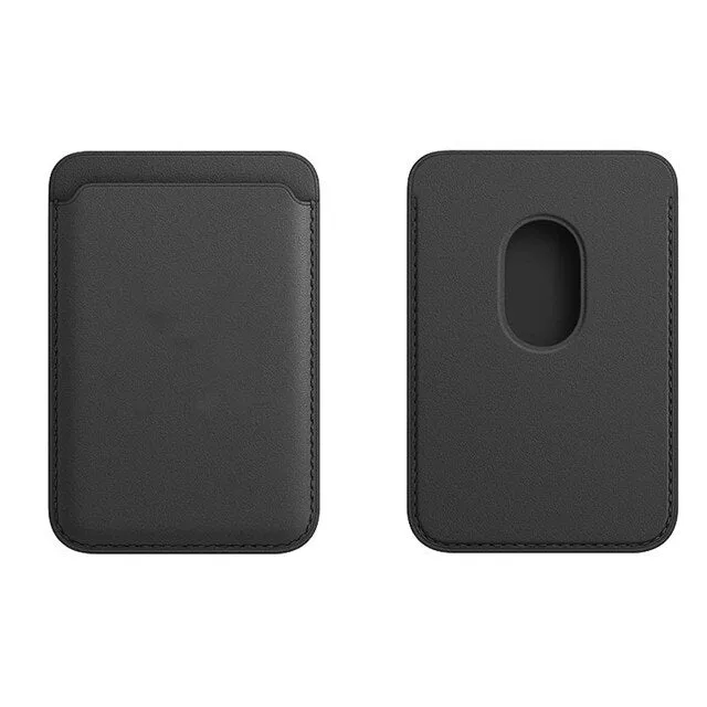 Leather Mag Card Holder For iPhone Shock Absorber Soft Pattern Layer