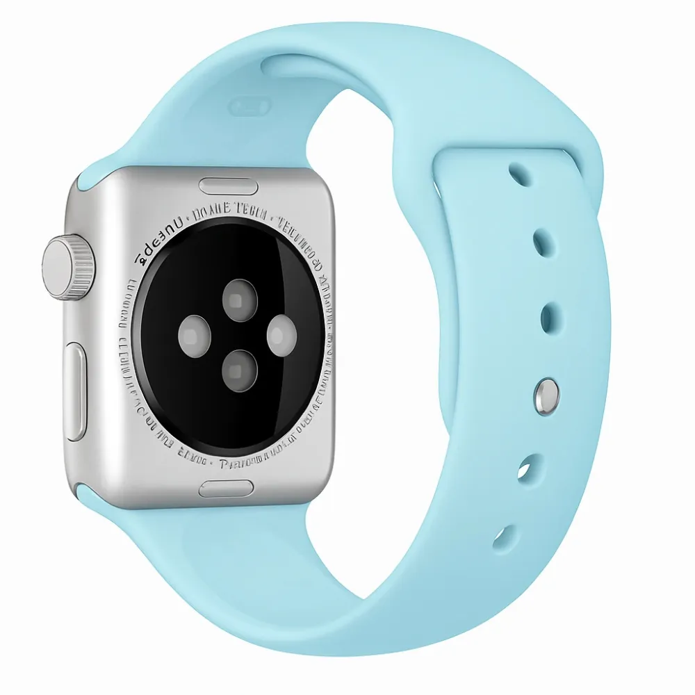 Light Durable Material Apple Watch Silicone Strap (Baby Blue)