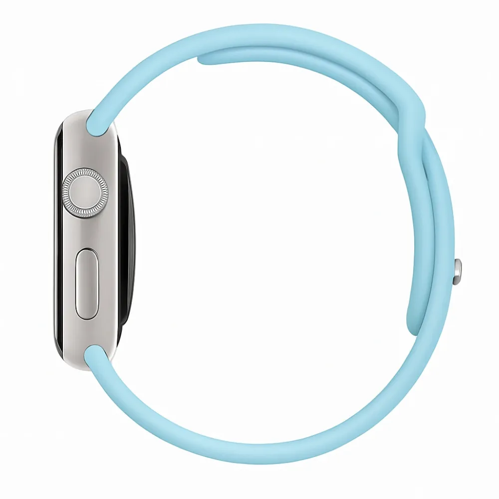 Flexible Wear Professional Work Wear Apple Watch Silicone Strap (Baby Blue)