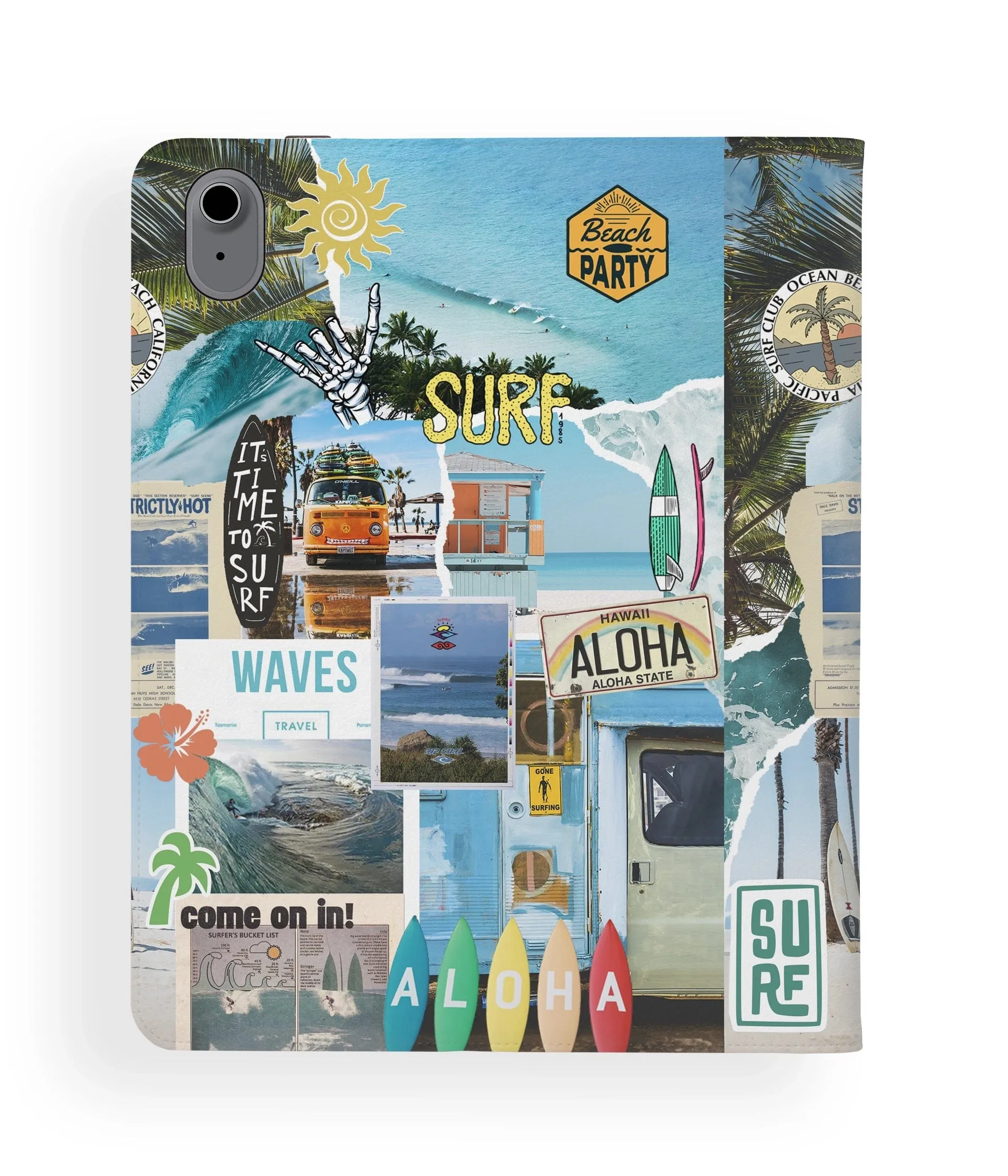 ultra slim tablet case magnetic snap case Aloha iPad Folio