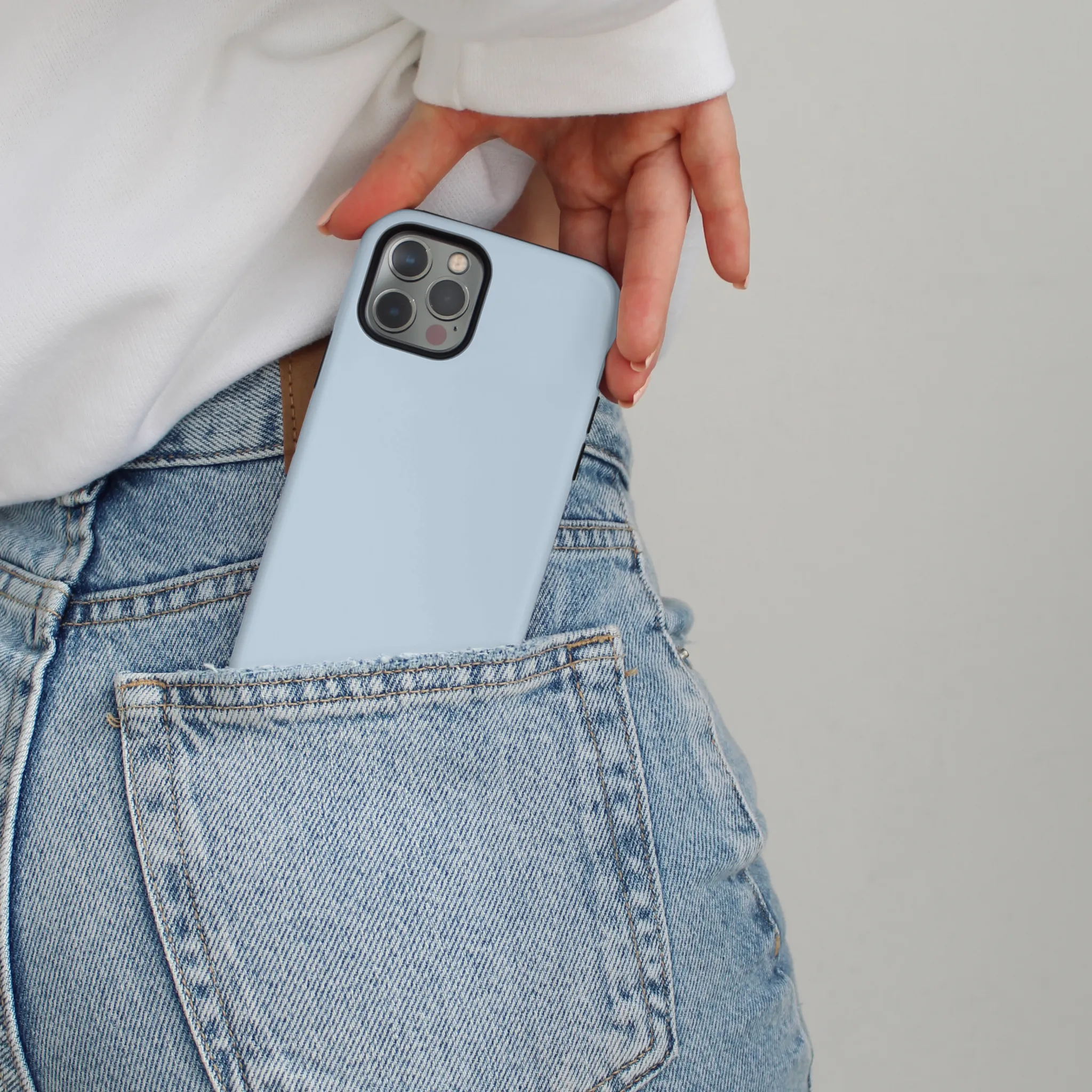Color Layer Tough Phone Case - NAKD Baby Blue