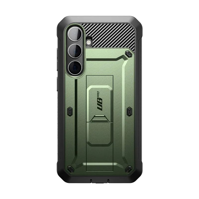 Galaxy S24 Unicorn Beetle PRO Rugged Case-Dark Green Marble finish Smooth Look Texture