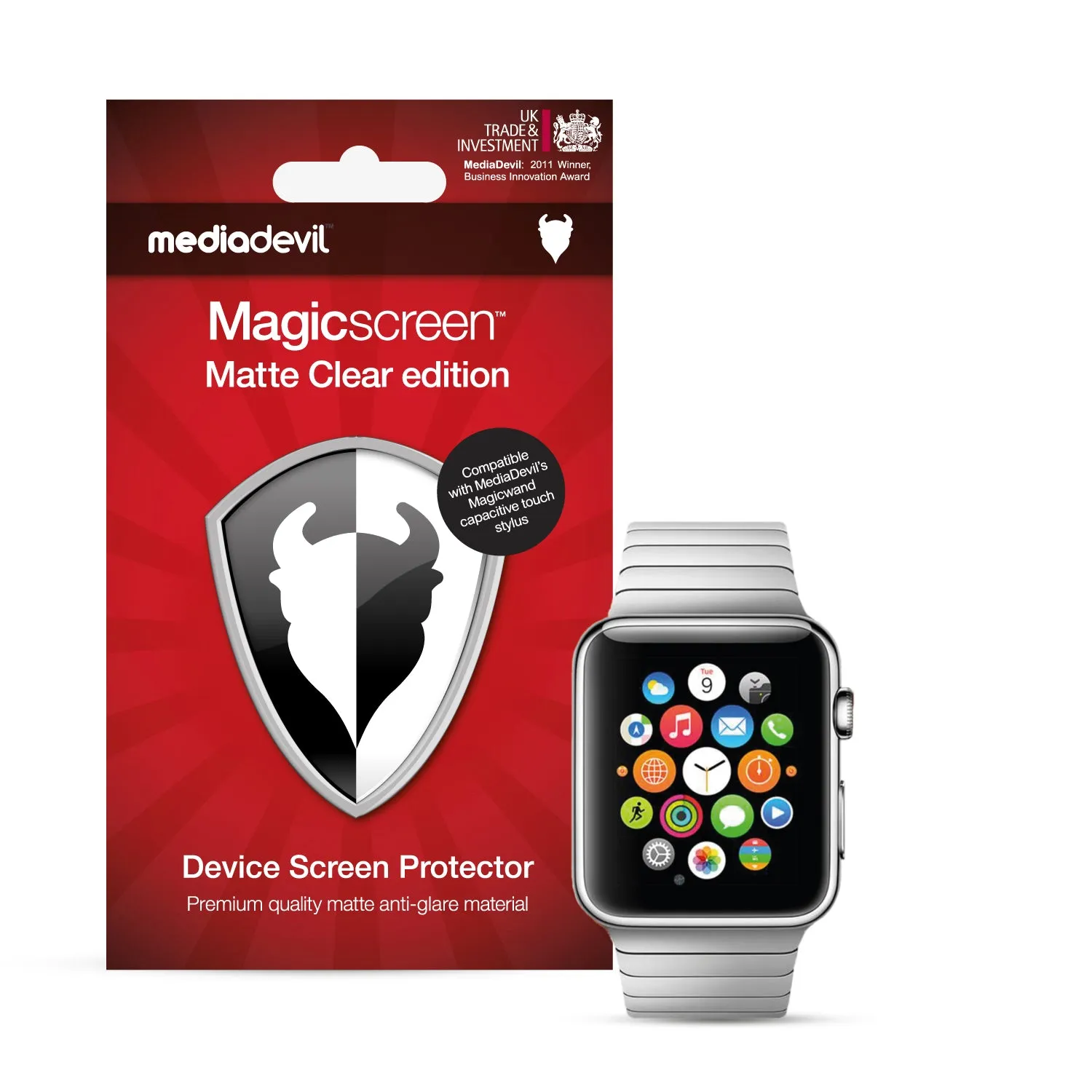 Tempered Shield Google Pixel Protector Apple Watch 41mm (Series 9, 8, & 7) Screen Protector (Matte, Anti-Glare)
