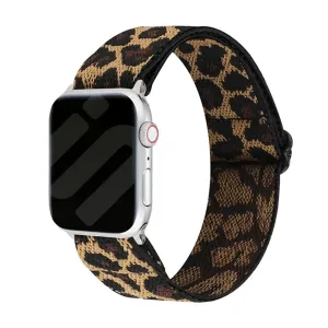 Sleek Comfort Fit Flexible Comfort Apple Watch Elastic Strap (Leopard)