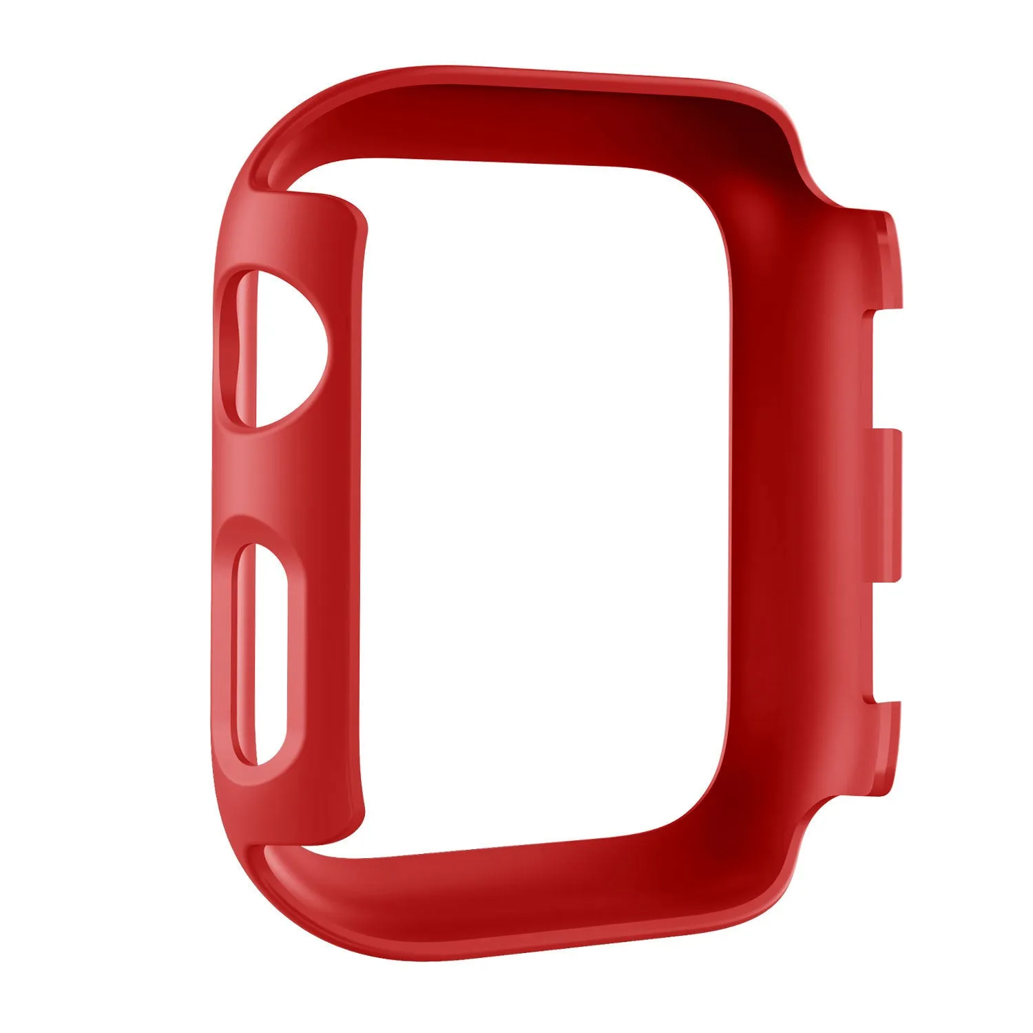 Screen Protection Guard Covering Bumper Armor Guarding Apple Watch Hardcase with Glass (Red)