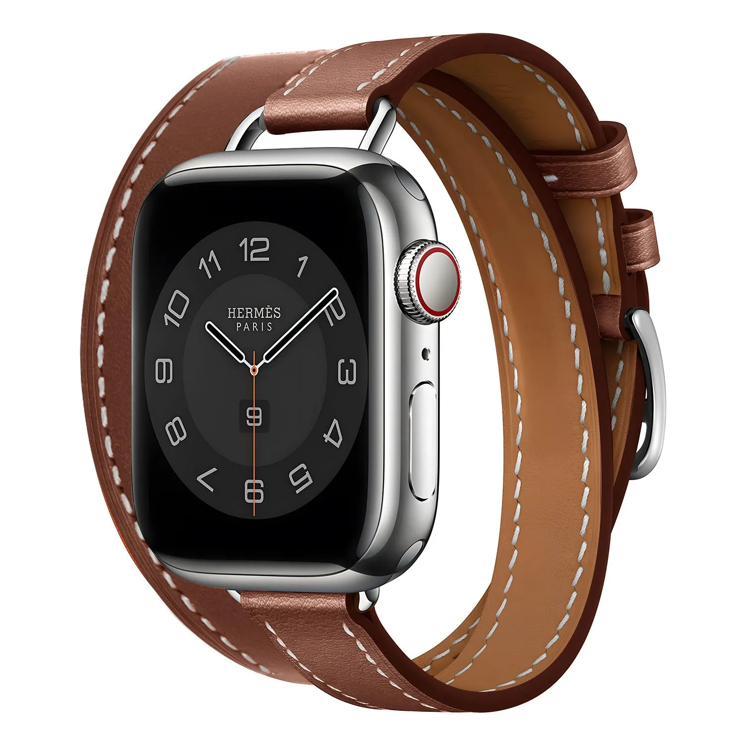 Fashion Upgrade Scratch Resistant Apple Watch Leather Double Tour Strap (Brown)