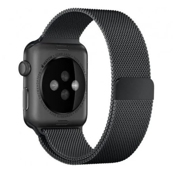 Apple Watch Milanese Strap (Black) Secure Strap