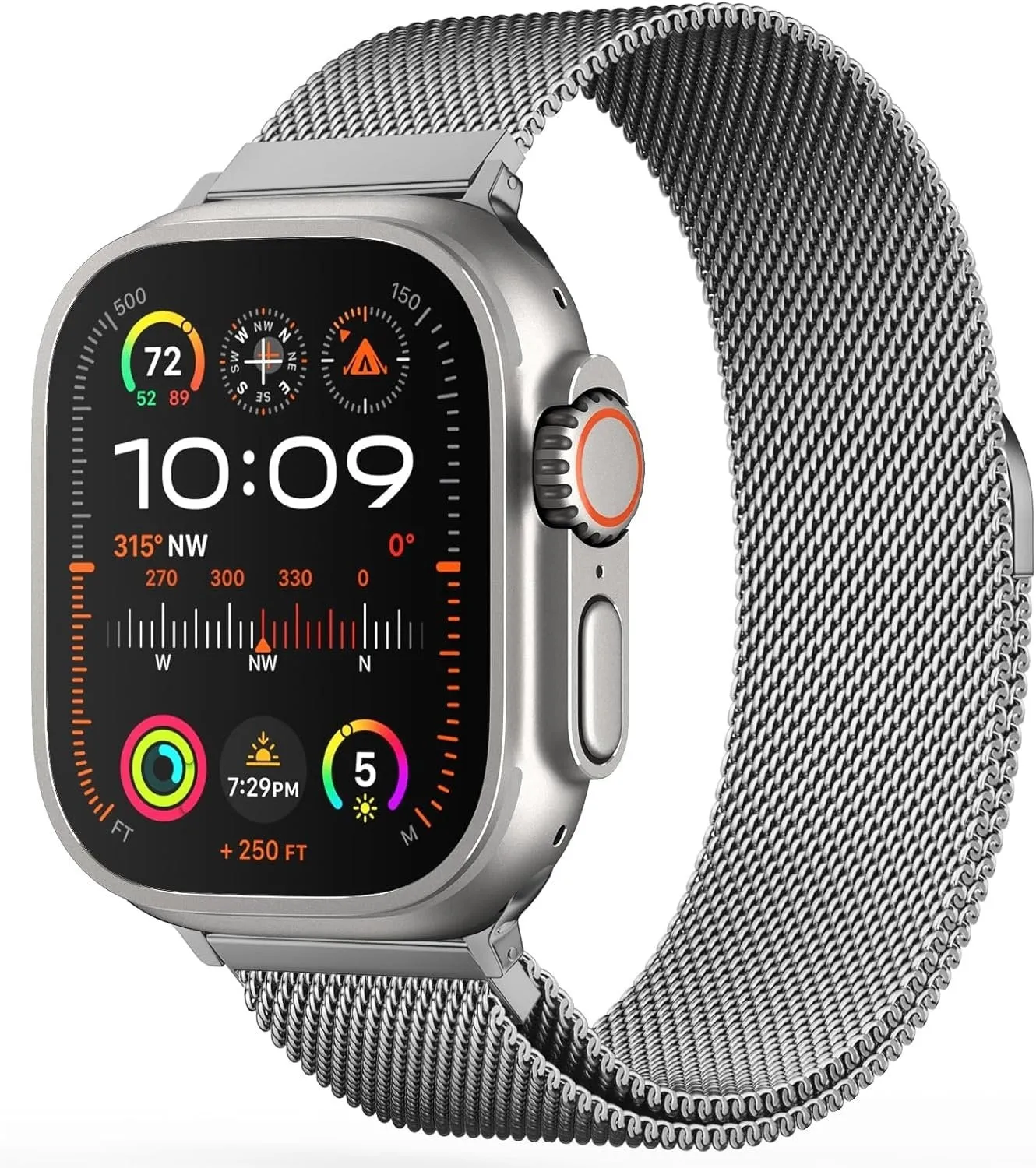 Fashion Function Apple Watch Milanese Strap (Titanium)