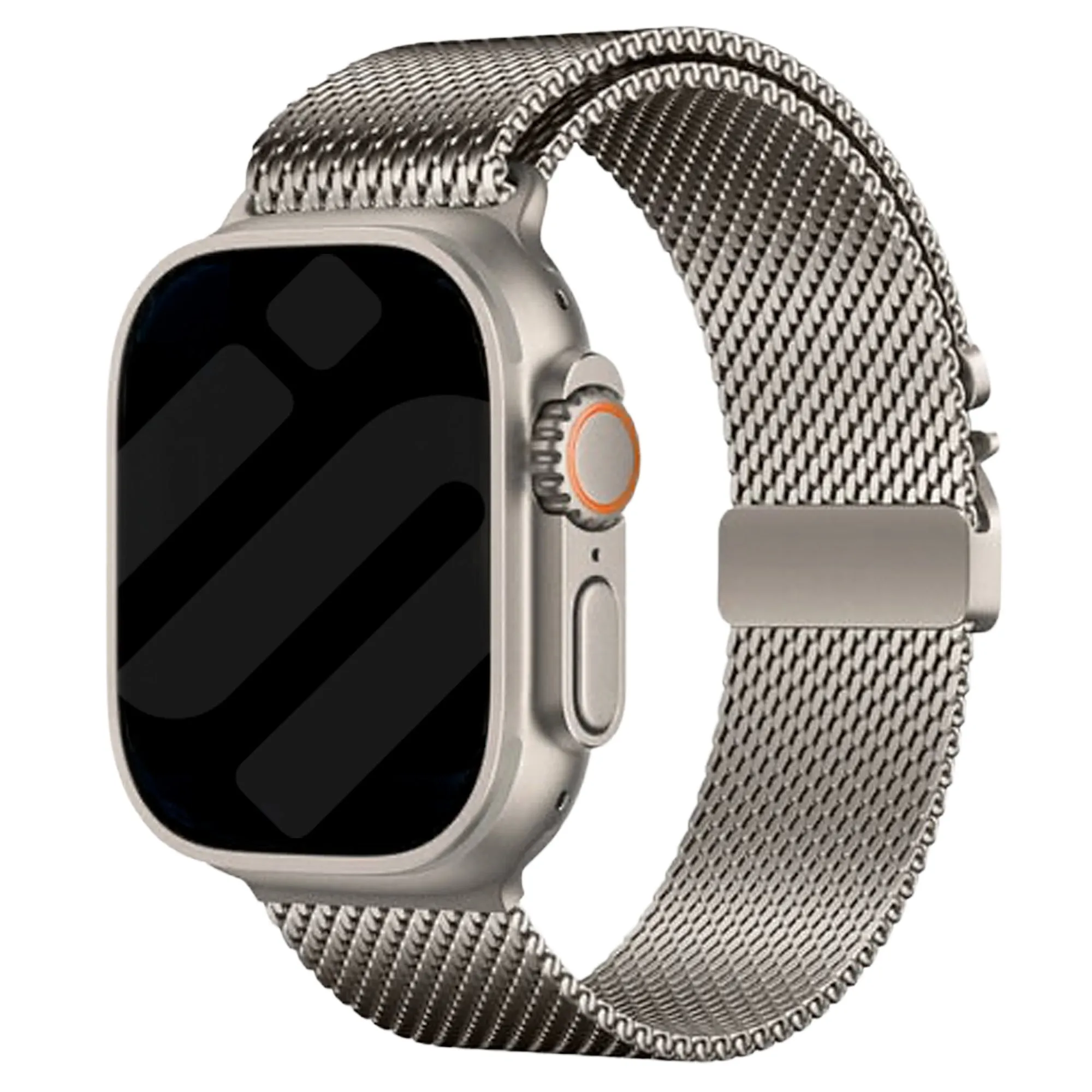 Comfortable Sport Wear Apple Watch Modern Milanese Strap (Titanium)