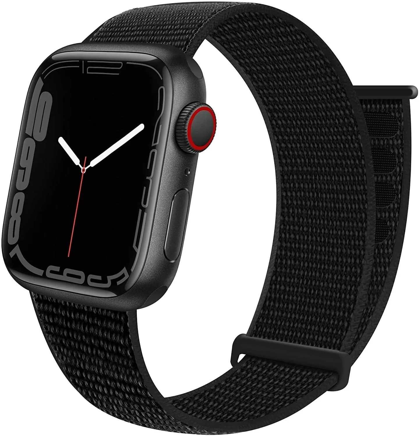 Apple Watch Nylon Loop Strap (Black) Premium Durability Casual Look