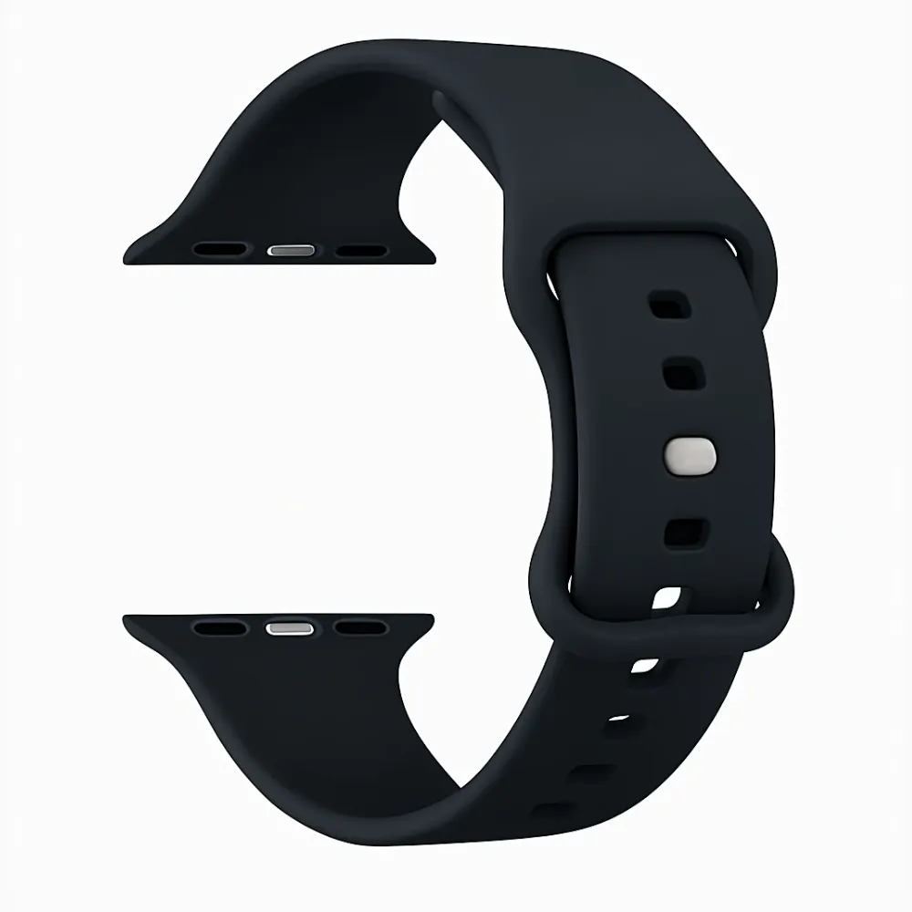 Simple Finish Apple Watch Silicone Strap Classic (Black)