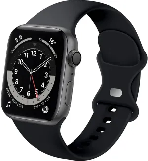Apple Watch Silicone Strap Classic (Black) Durable Function Elegant Texture