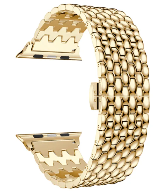 Apple Watch Steel Strap Dragon (Gold) Outdoor Motion Fit Cycling gear