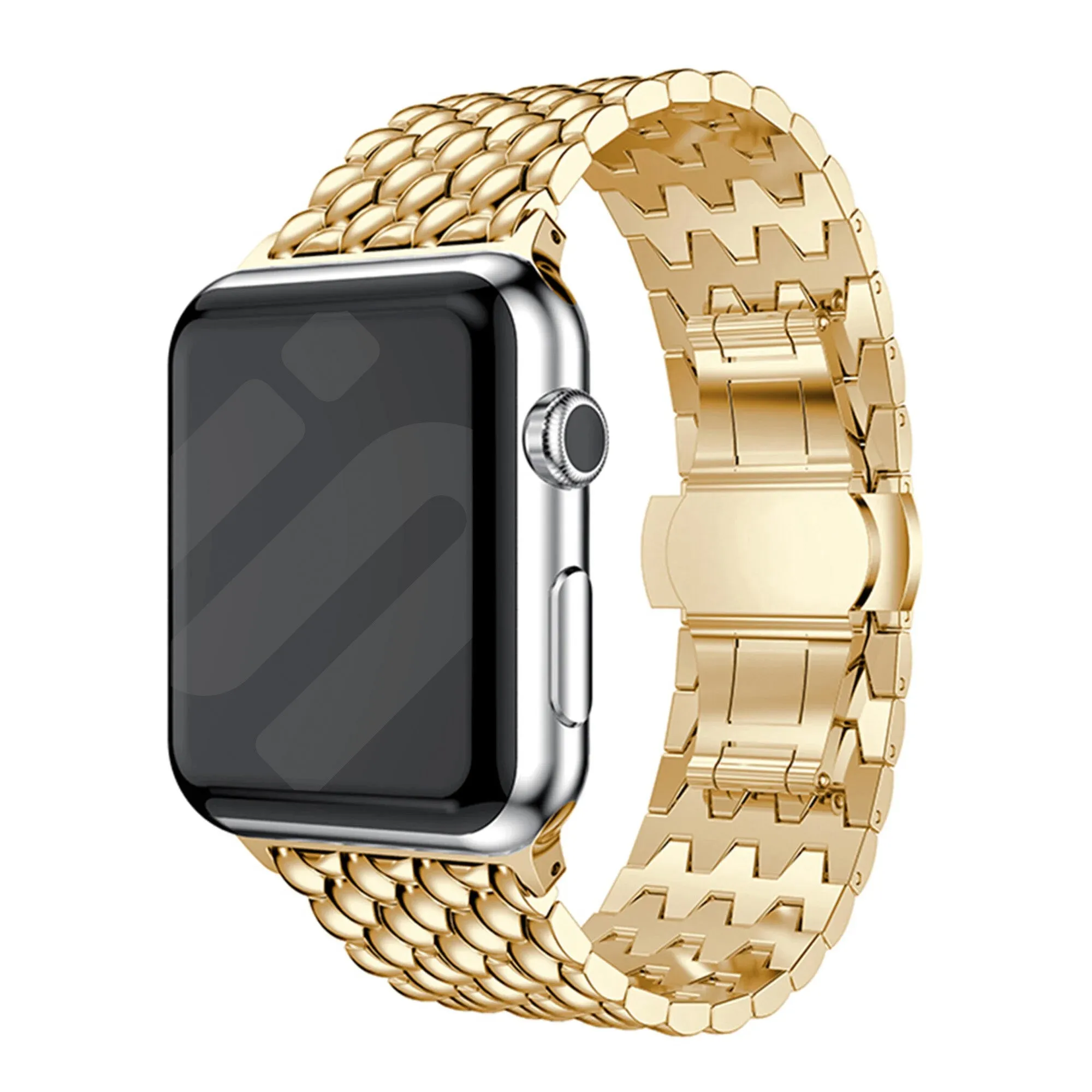 Apple Watch Steel Strap Dragon (Gold) Trendy Everyday Design