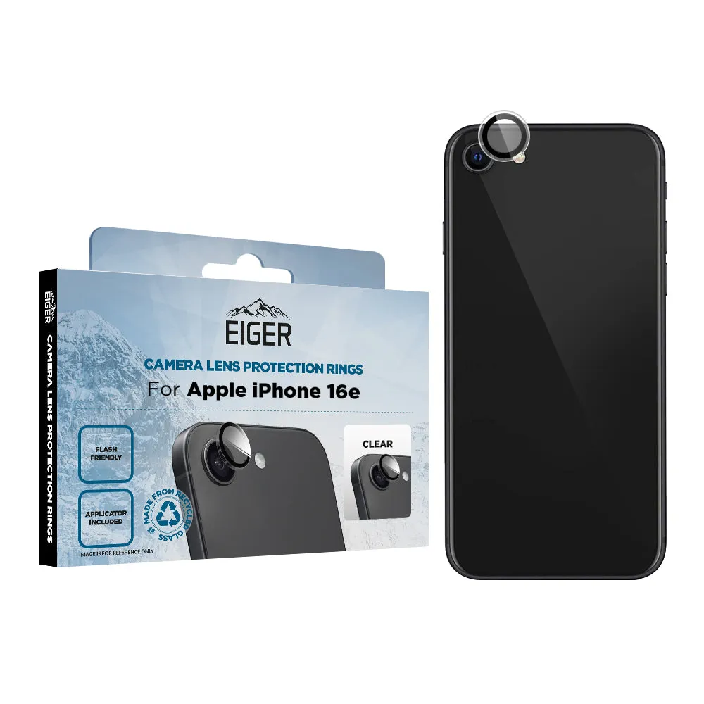 Eiger Mountain Glass LENS RING for Apple iPhone 16e crystal clarity protector anti fingerprint