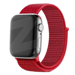 Trendy Choice Soft Fashion Touch Bandz Apple Watch Nylon Strap 'Classic' (Red)