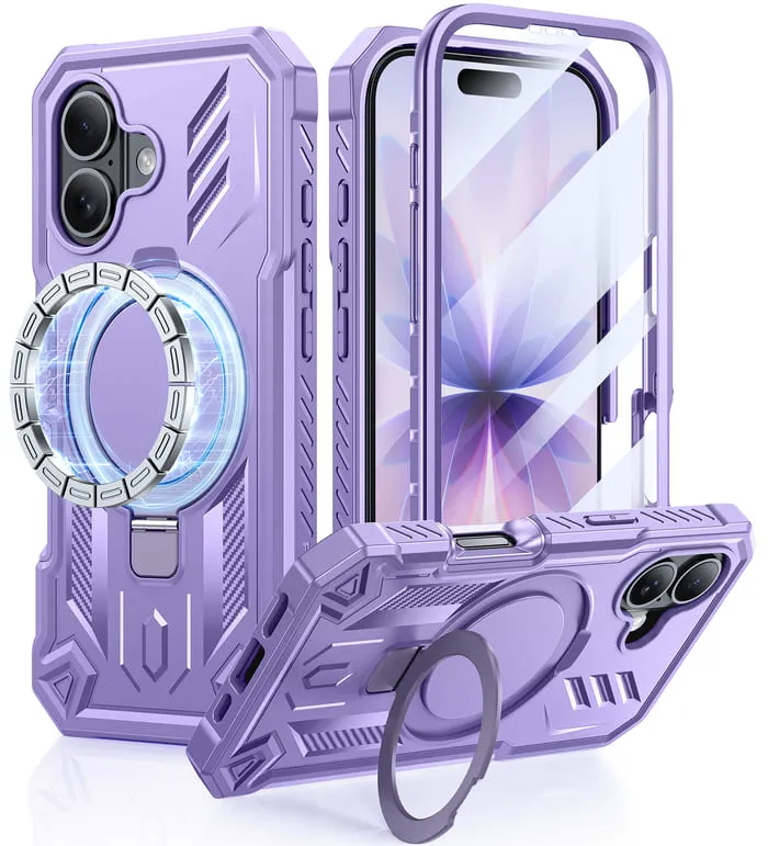 Shock Resistant Build Pocket Size FNTCASE for iPhone 17 Case with Ring Holder Magnetic Kickstand Military Grade Shockproof Protective Rugged Cell Phone Cover