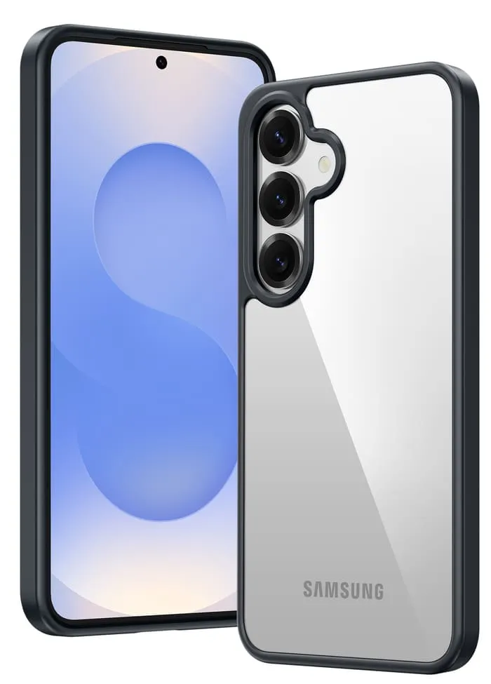 Edge Protection Soft Finish FNTCASE for Samsung Galaxy S25 Plus 6.7 Inch Case: Matte Clear Military Grade Drop Protection Phone Cover