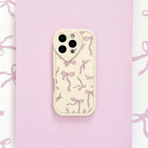 Bowtifully Ribbed Heart Camera Phone Case Flexible Pattern