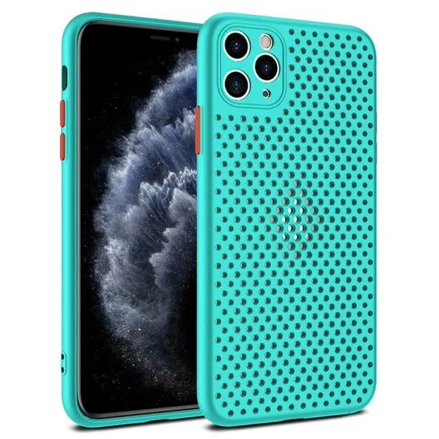 Breathable Cooling Phone Case For iPhone Luxury Edge Texture Premium Edge