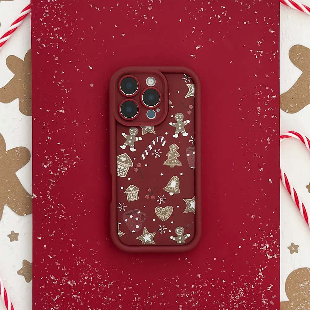 Stylish Detailing Burgundy?Christmas Phone Case