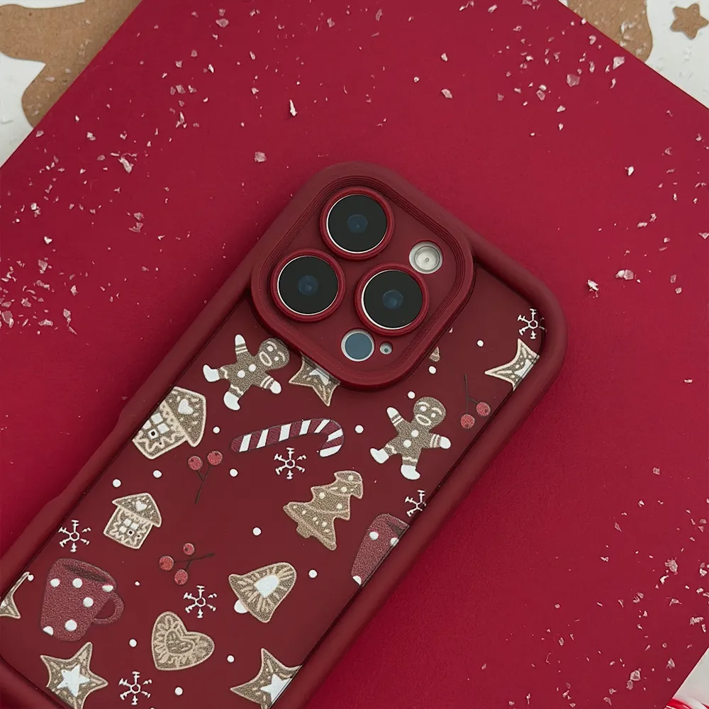 Slim Feel Burgundy?Christmas Phone Case