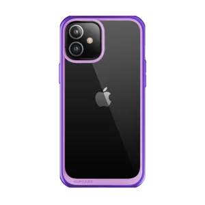 Flexible Pattern Layer iPhone 12 mini 5.4 inch Unicorn Beetle Style Slim Clear Case-Purple