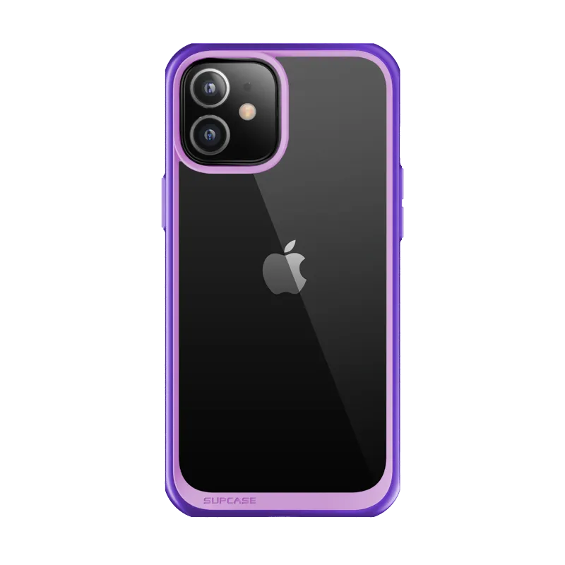 Flexible Pattern Layer iPhone 12 mini 5.4 inch Unicorn Beetle Style Slim Clear Case-Purple