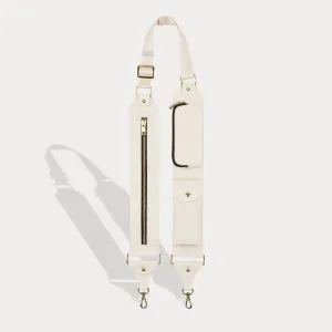 Billie Crossbody Utility Strap-Only - Ivory/Gold Branded Strap