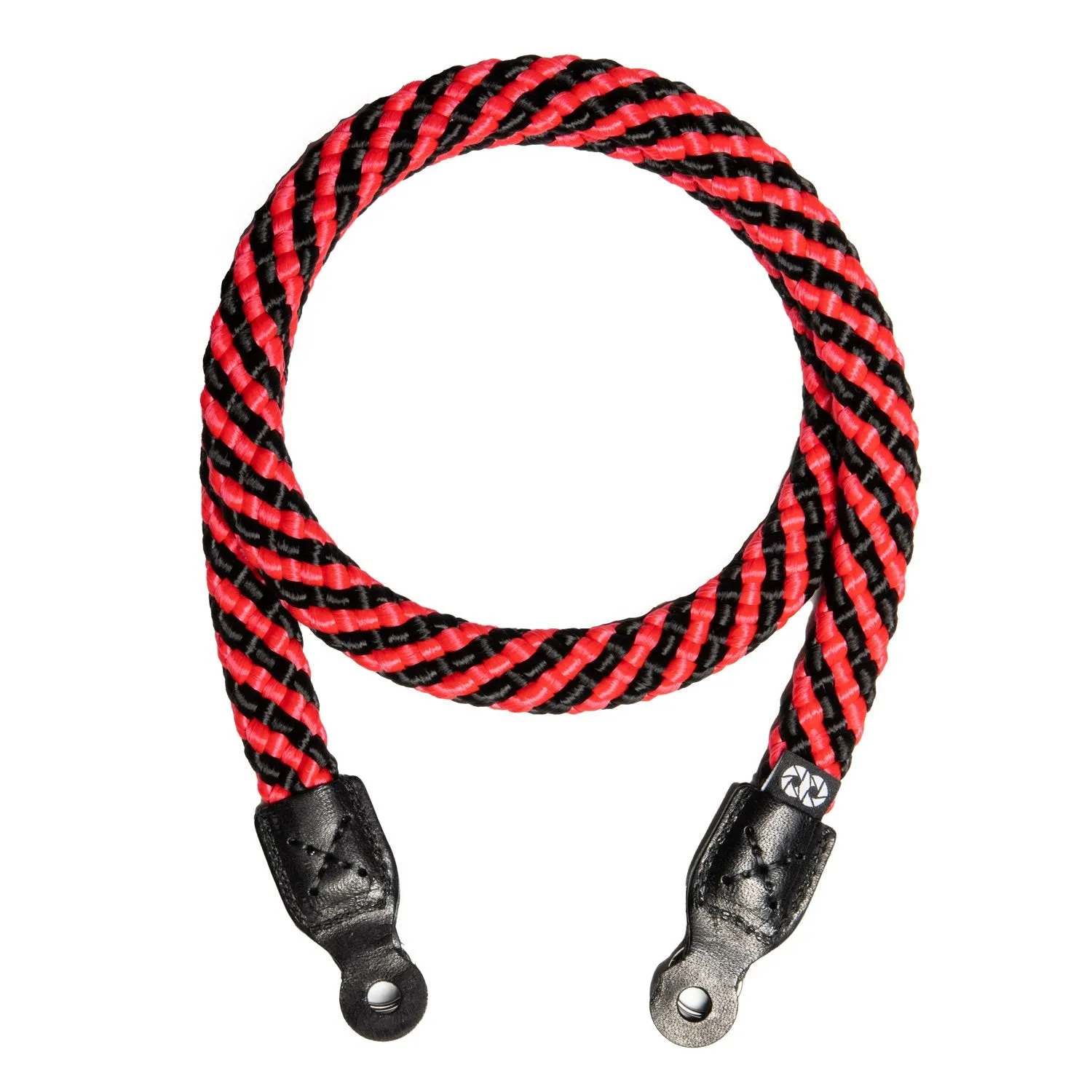 Minimalist Strap Mobile Device Accessory Cooph Braided Camera Strap with Split Ring, 49.2" (125cm) - Black/Red