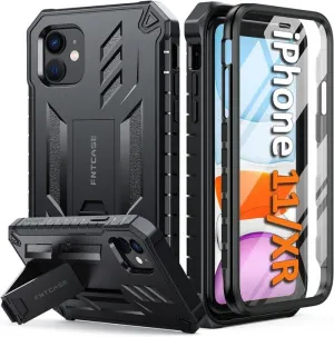 Compact Look iPhone 11 iPhone XR Case with Kickstand Shockproof Military Grade Protective Cover