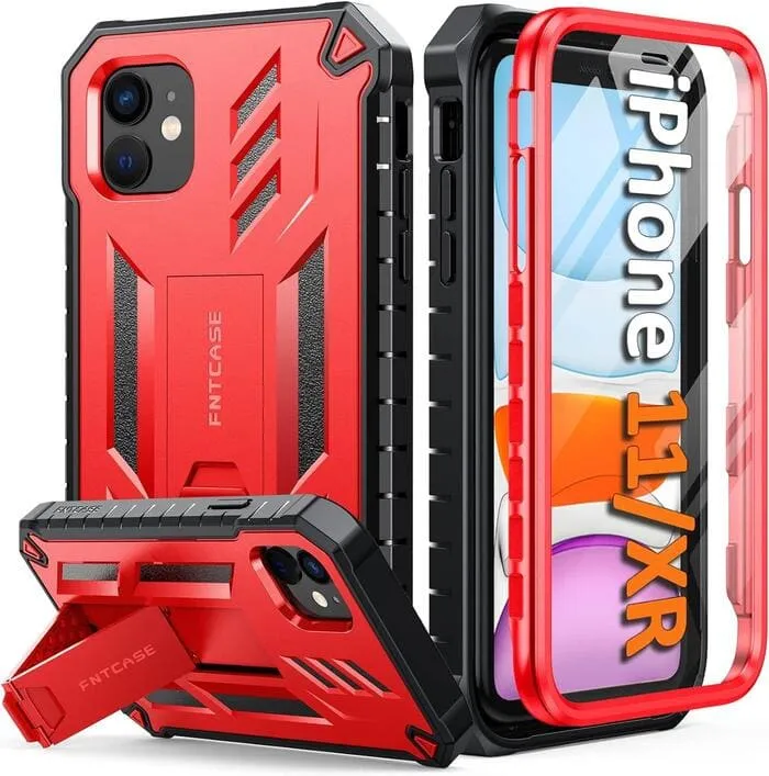 Hybrid Grip Rugged Design Style iPhone 11 iPhone XR Case with Kickstand Shockproof Military Grade Protective Cover