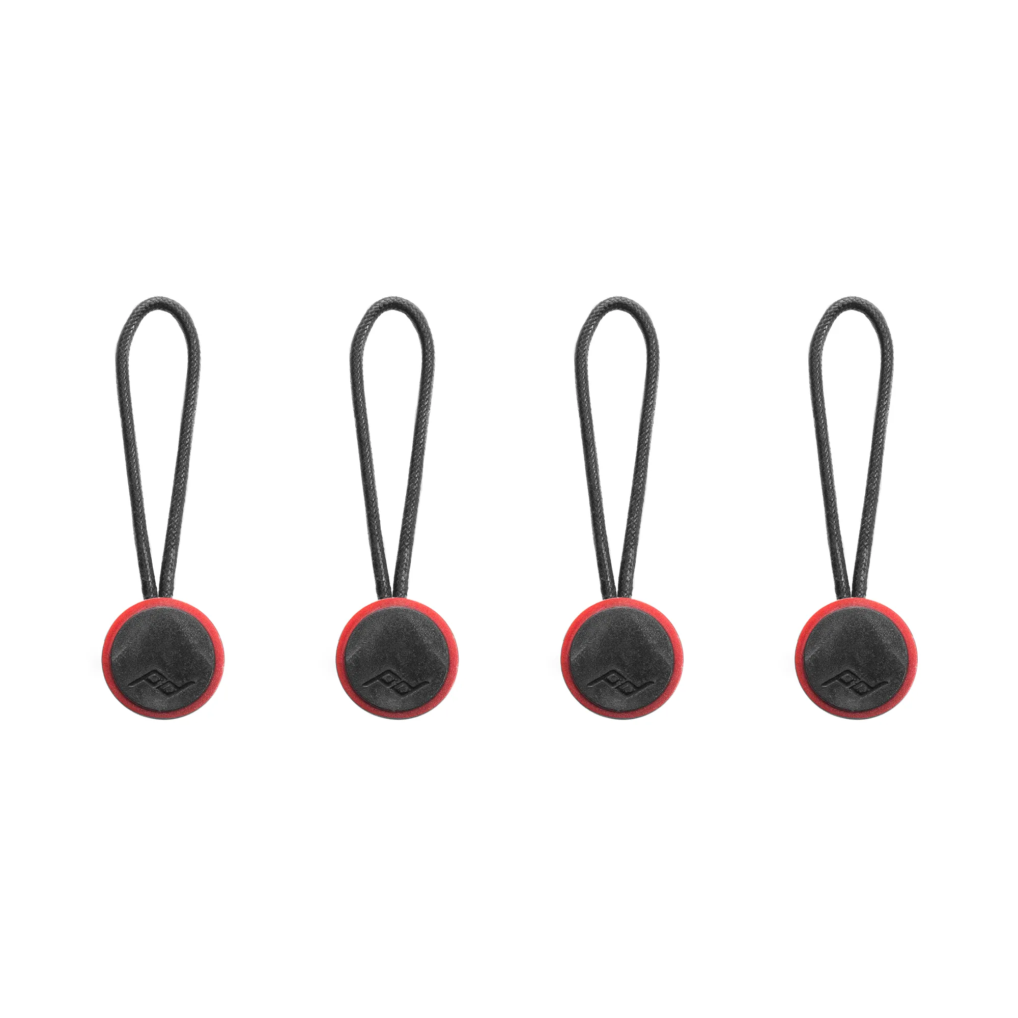 Flexible Gear Running Lanyard Peak Design Anchor Connector 4-Pack - Red/Black