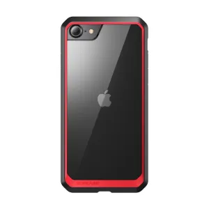 Stylish Finish iPhone SE Unicorn Beetle Clear Hybrid Protective Bumper Case-Red