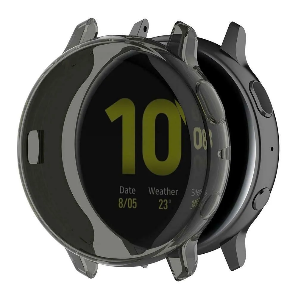 Drop Armor Shielding Anti-Fingerprint Coating Samsung Galaxy Watch Active 2 44mm Case (Black)