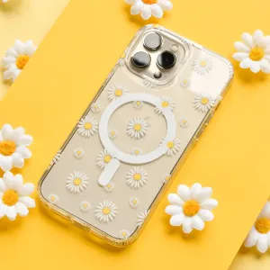 Pocket Size Flexible Design Clear MagSafe? Phone Case - Daisy