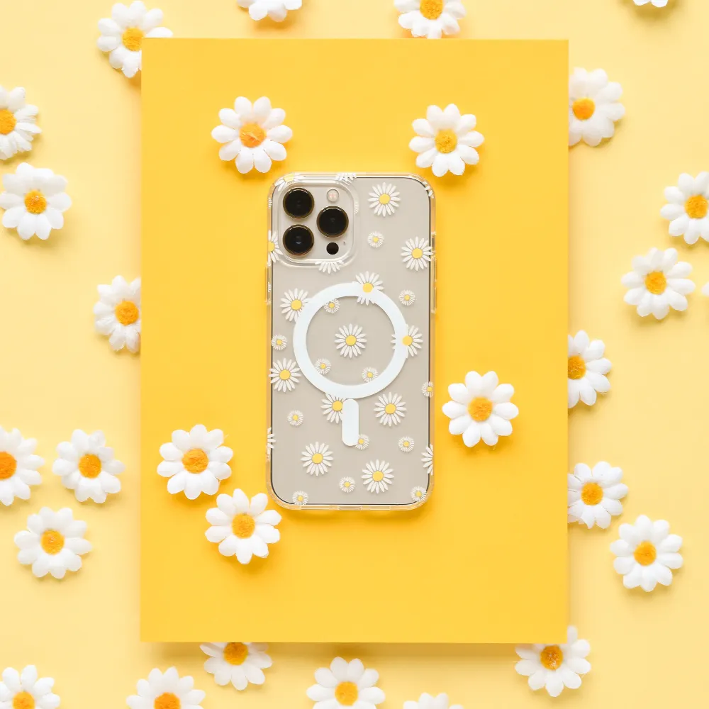 Clear MagSafe? Phone Case - Daisy Creative Accent Luxury Pattern