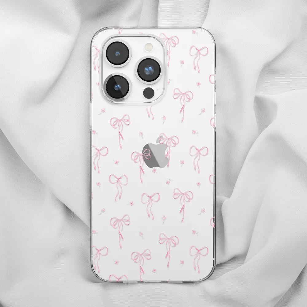 Clear Phone Case - Dainty Bows custom design