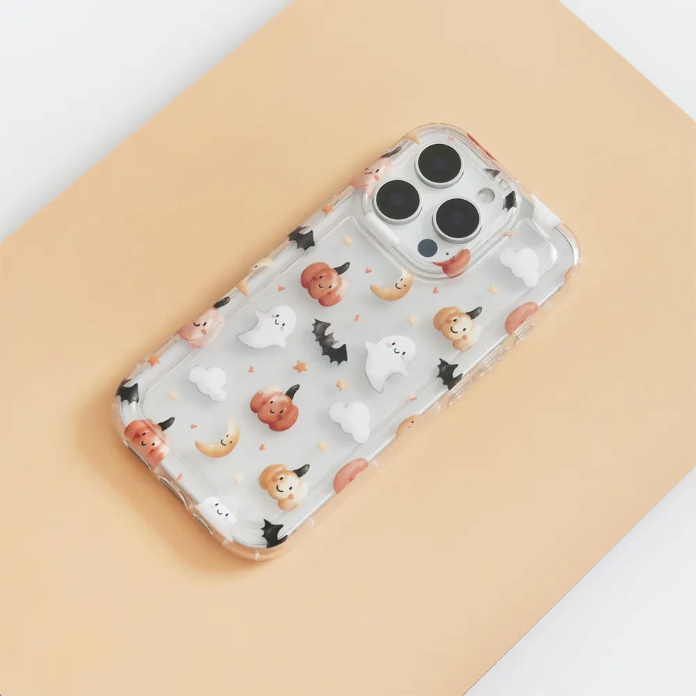 Color Finish Clear Phone Case - Halloween Friends