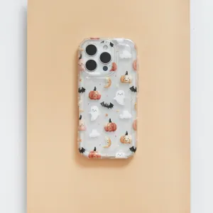 Clear Phone Case - Halloween Friends Minimal Surface Soft Edge Texture
